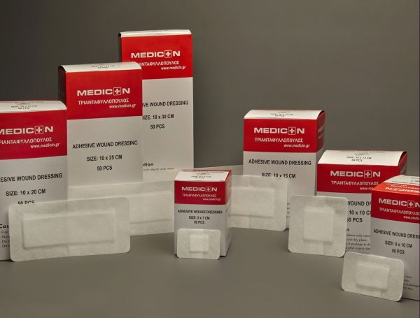 Αυτοκόλλητο αποστειρωμένο επίθεμα non-woven Medicin 5cm X 7cm